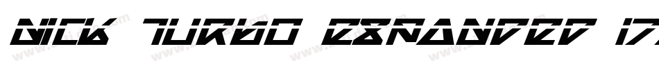 Nick Turbo Expanded Italic字体转换